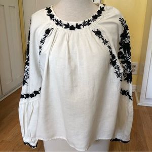 Zara Trafaluc Collection Cotton Blouse Sz XS